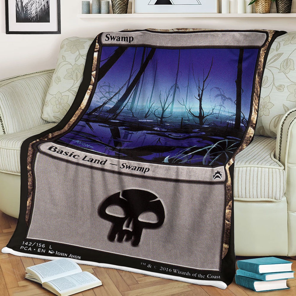Game Magic The Gathering Swamp Sherpa Blanket 4 Game Magic The Gathering Swamp Sherpa Blanket 4