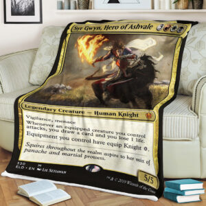 Game Magic The Gathering Syr Gwyn Hero Of Ashvale Sherpa Blanket