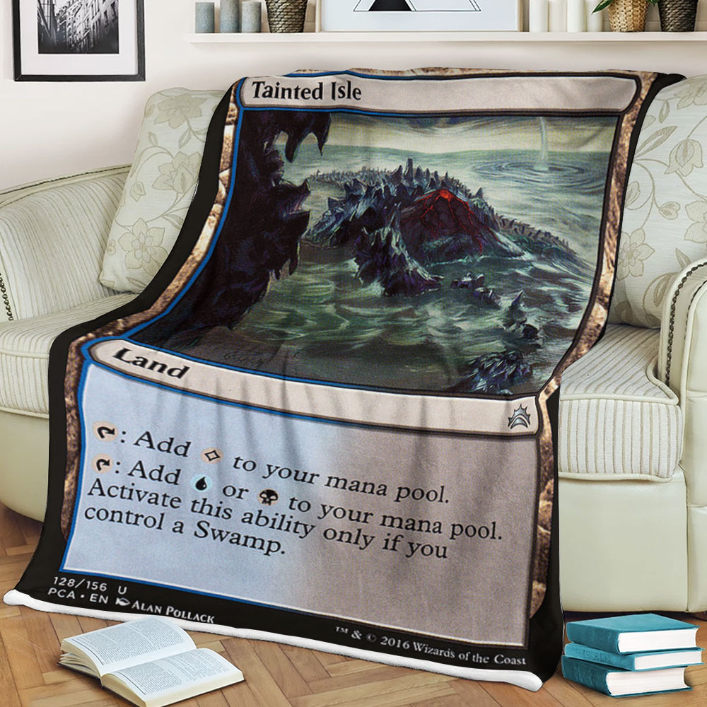 Game Magic The Gathering Tainted Isle Sherpa Blanket Game Magic The Gathering Tainted Isle Sherpa Blanket
