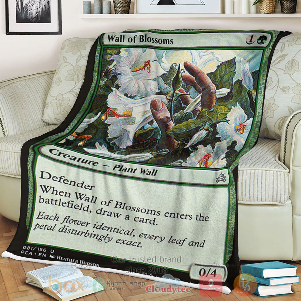 Game Mtg 81 Wall Of Blossoms Sherpa Blanket Game Mtg 81 Wall Of Blossoms Sherpa Blanket