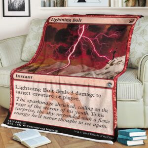Game Mtg Lightning Bolt Blanket 1