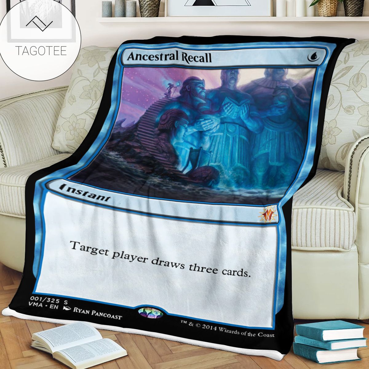 Game Mtg Magic The Gathering Ancestral Recall Blanket Game Mtg Magic The Gathering Ancestral Recall Blanket