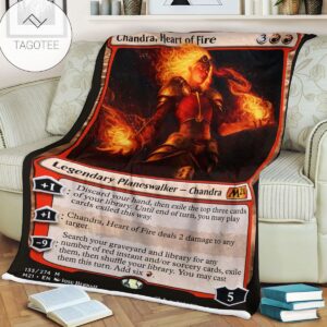 Game Mtg Magic The Gathering M21 135 Chandra Heart Of Fire Fleece Blanket