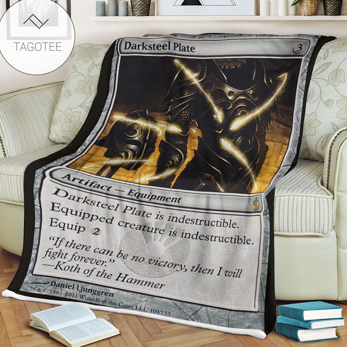 Game Mtg Magic The Gathering Mbs 104 Darksteel Plate Fleece Blanket Game Mtg Magic The Gathering Mbs 104 Darksteel Plate Fleece Blanket