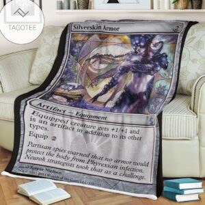 Game Mtg Magic The Gathering Mbs 132 Silverskin Armor Fleece Blanket