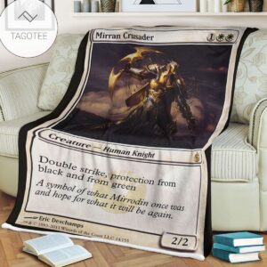 Game Mtg Magic The Gathering Mbs 14 Mirran Crusader Fleece Blanket