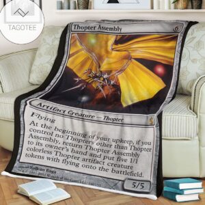 Game Mtg Magic The Gathering Mbs 140 Thopter Assembly Fleece Blanket