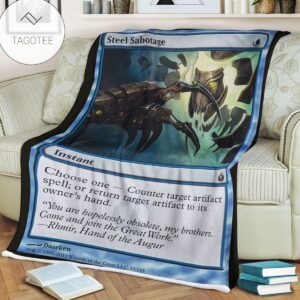 Game Mtg Magic The Gathering Mbs 33 Steel Sabotage Fleece Blanket
