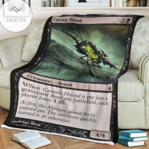 Game Mtg Magic The Gathering Mbs 40 Caustic Hound Fleece Blanket