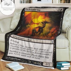 Game Mtg Magic The Gathering Mbs 42 Flesh Eater Imp Fleece Blanket