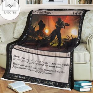 Game Mtg Magic The Gathering Mbs 47 Morbid Plunder Fleece Blanket