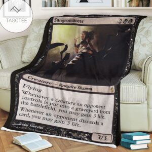 Game Mtg Magic The Gathering Mbs 53 Sangromancer Fleece Blanket