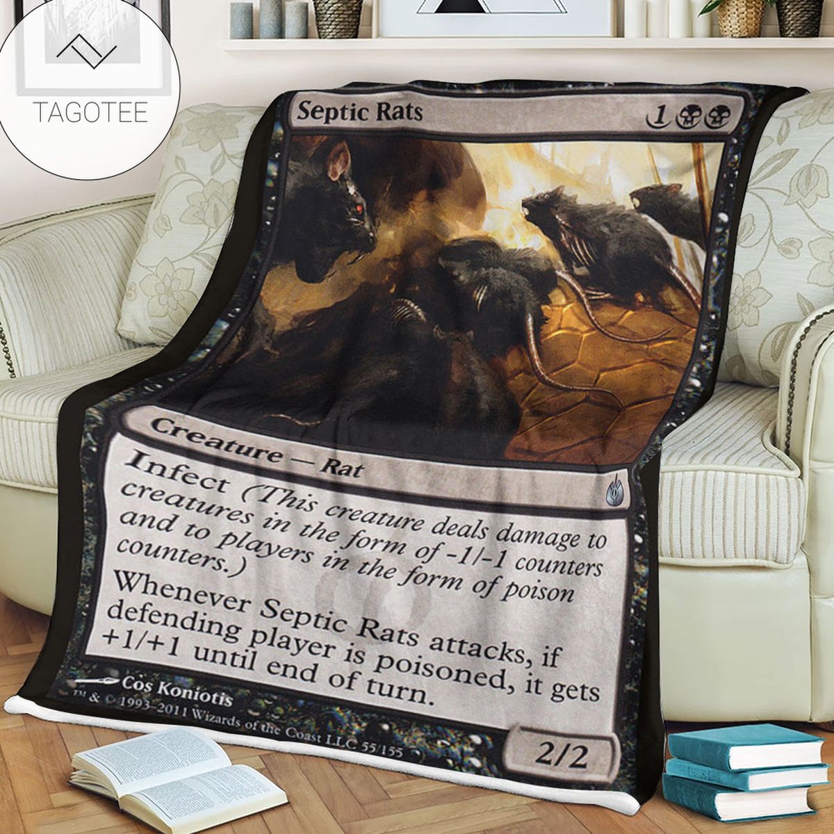 Game Mtg Magic The Gathering Mbs 55 Septic Rats Fleece Blanket Game Mtg Magic The Gathering Mbs 55 Septic Rats Fleece Blanket