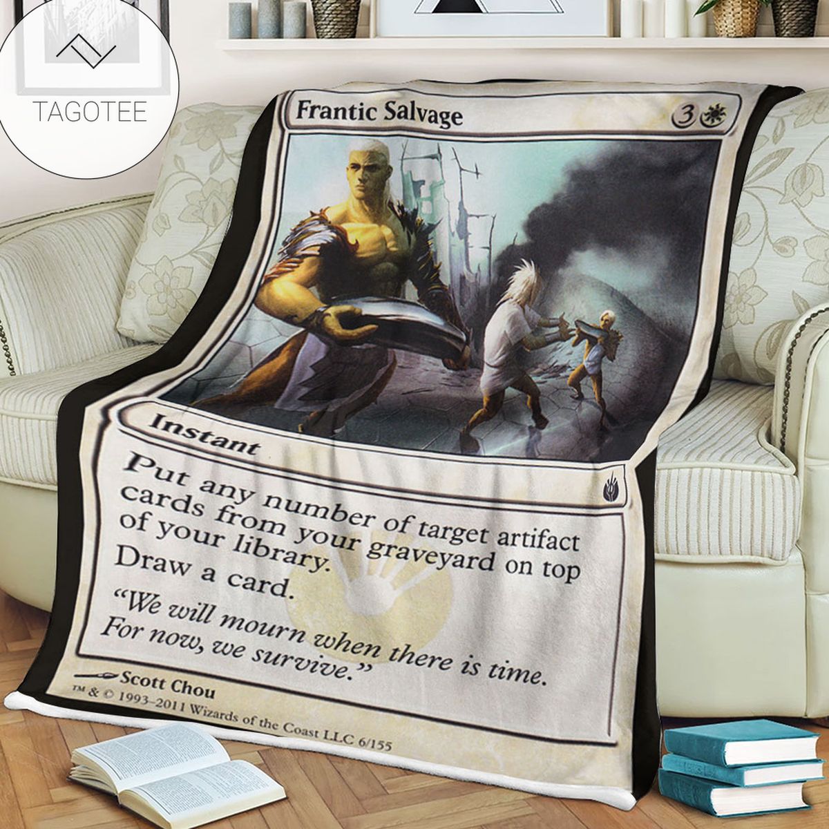 Game Mtg Magic The Gathering Mbs 6 Frantic Salvage Fleece Blanket Game Mtg Magic The Gathering Mbs 6 Frantic Salvage Fleece Blanket