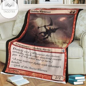 Game Mtg Magic The Gathering Mbs 64 Goblin Wardriver Fleece Blanket