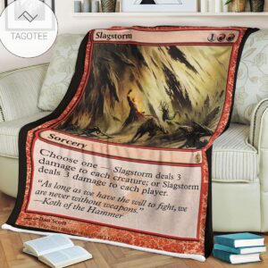 Game Mtg Magic The Gathering Mbs 75 Slagstorm Fleece Blanket