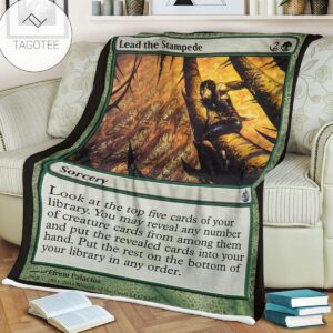 Game Mtg Magic The Gathering Mbs 82 Lead The Stampede Fleece Blanket Tagotee