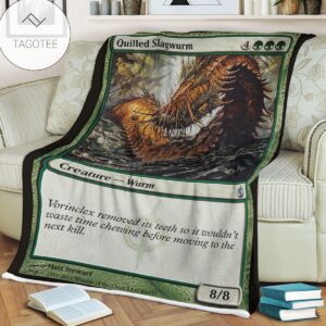 Game Mtg Magic The Gathering Mbs 89 Quilled Slagwurm Fleece Blanket
