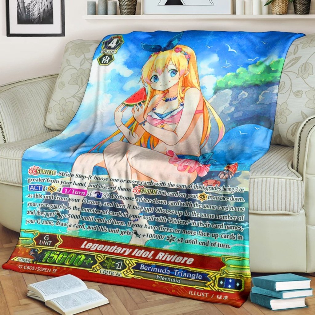 Game Vanguard Cards Legendary Idol Riviere Sp Custom Soft Blanket 1 Game Vanguard Cards Legendary Idol Riviere Sp Custom Soft Blanket 1