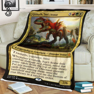 Gishath SunS Avatar Game Magic The Gathering Blanket