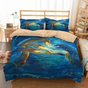 Godzilla King Of The Monsters Duvet Cover and Pillowcase Set Bedding Set 755