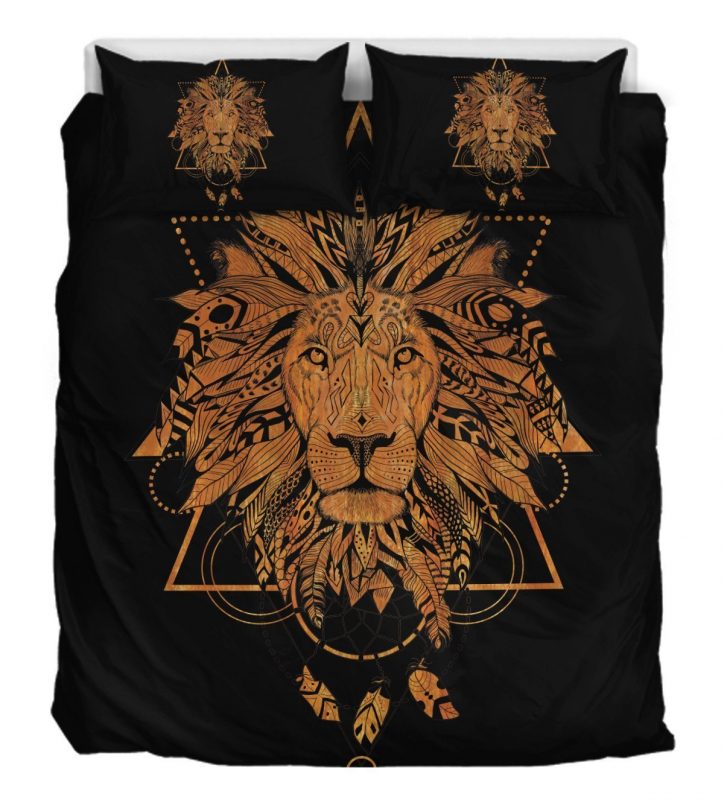 Gold Lion Duver Duvet Cover and Pillowcase Set Bedding Set Gold Lion Duver Duvet Cover and Pillowcase Set Bedding Set