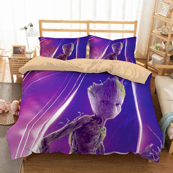 Groot Avengers Infinity War Duvet Cover and Pillowcase Set Bedding Set Groot Avengers Infinity War Duvet Cover and Pillowcase Set Bedding Set