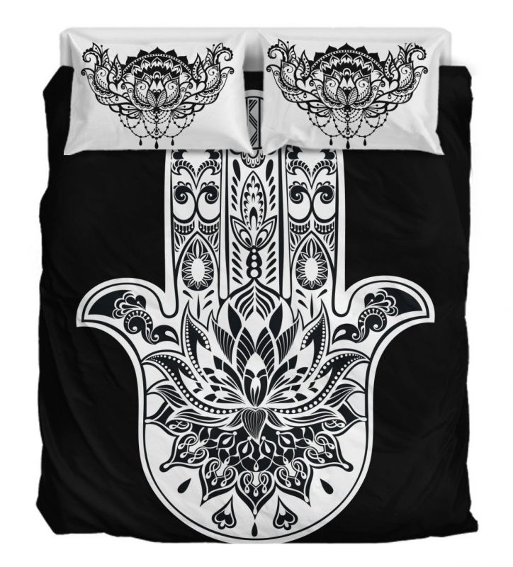 Hamsa Hand Duvet Cover and Pillowcase Set Bedding Set Hamsa Hand Duvet Cover and Pillowcase Set Bedding Set