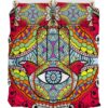 Hamsa Hand Mandala Duvet Cover and Pillowcase Set Bedding Set