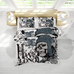 Have Long Skull Duvet Cover and Pillowcase Set Bedding Set scaled 1
