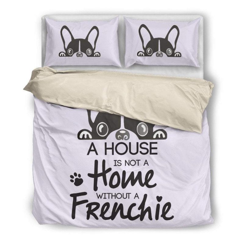 Home without frenchie Duvet Cover and Pillowcase Set Bedding Set Home without frenchie Duvet Cover and Pillowcase Set Bedding Set