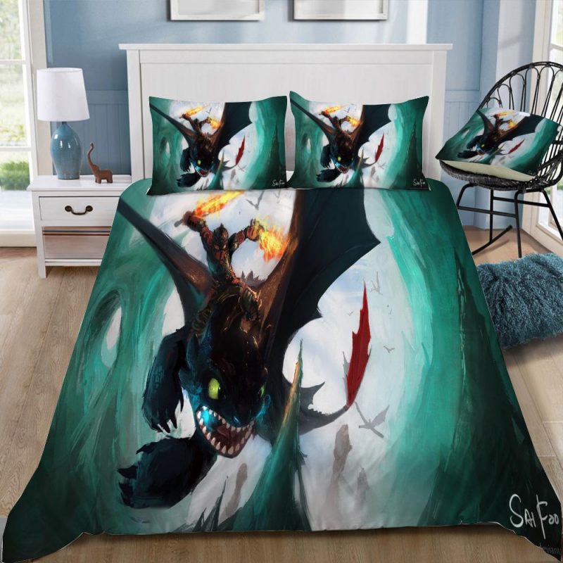 How To Train Your Dragon 3 Duvet Cover and Pillowcase Set Bedding Set 321 How To Train Your Dragon 3 Duvet Cover and Pillowcase Set Bedding Set 321