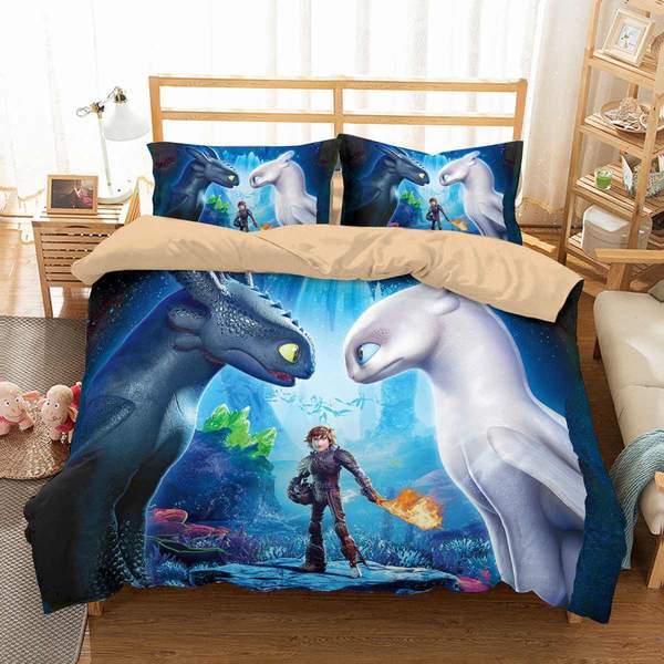How To Train Your Dragon 3 Duvet Cover and Pillowcase Set Bedding Set 645 How To Train Your Dragon 3 Duvet Cover and Pillowcase Set Bedding Set 645
