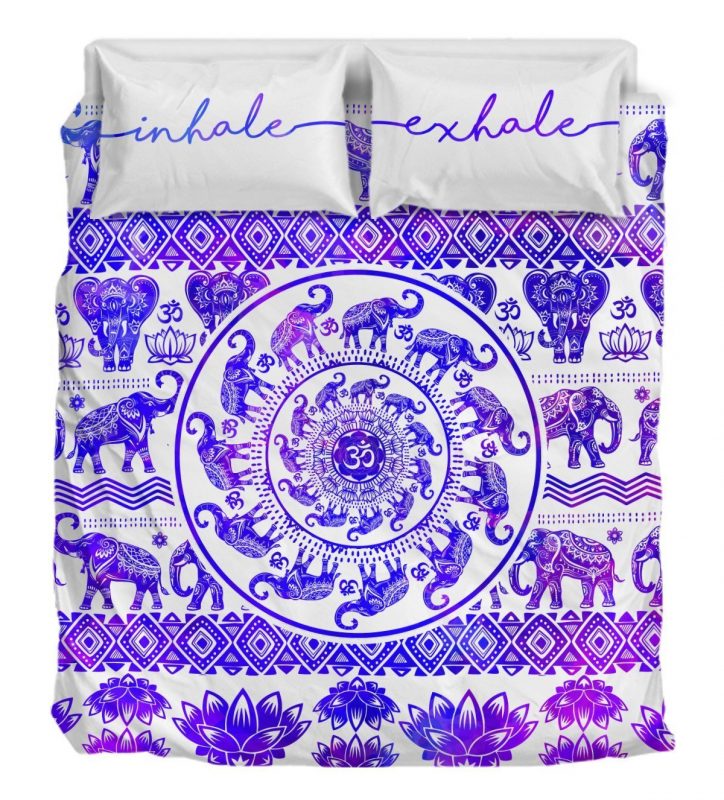 Inhale Exhale Blue Duver Duvet Cover and Pillowcase Set Bedding Set Inhale Exhale Blue Duver Duvet Cover and Pillowcase Set Bedding Set