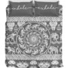 Inhale Exhale Grey Duver Duvet Cover and Pillowcase Set Bedding Set