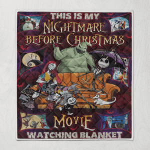 Jack Skellington Sally Oogie Boogie This Is My Nightmare Before Christmas Movie Watching Blanket Quilt 5