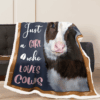 Just A Girl Who Who Loves Cows Quilt Blanket 5