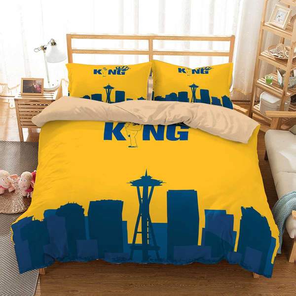 King Felix Seattle Mariners Duvet Cover and Pillowcase Set Bedding Set King Felix Seattle Mariners Duvet Cover and Pillowcase Set Bedding Set