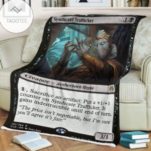 Kld 101 Syndicate Trafficker Game Mtg Magic The Gathering Fleece Blanket