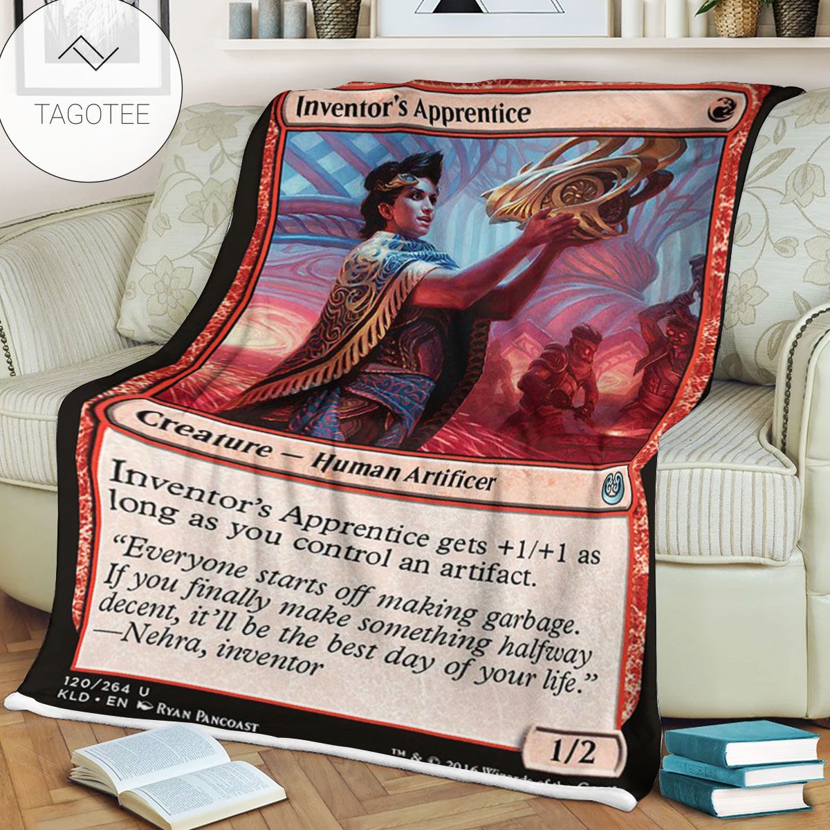 Kld 120 Inventor S Apprentice Game Mtg Magic The Gathering Fleece Blanket Kld 120 Inventor S Apprentice Game Mtg Magic The Gathering Fleece Blanket