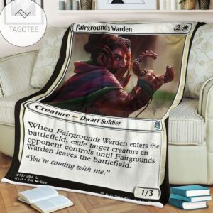 Kld 13 Fairgrounds Warden Game Mtg Magic The Gathering Fleece Blanket