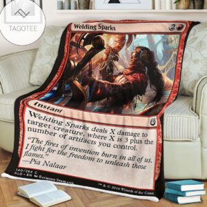 Kld 140 Welding Sparks Game Mtg Magic The Gathering Fleece Blanket