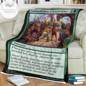 Kld 148 Commencement Of Festivities Game Mtg Magic The Gathering Fleece Blanket