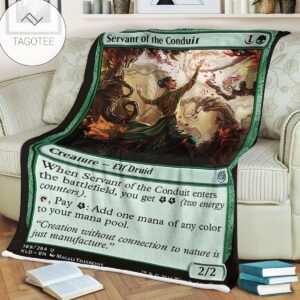 Kld 169 Servant Of The Conduit Game Mtg Magic The Gathering Fleece Blanket