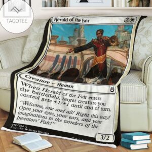 Kld 18 Herald Of The Fair Game Mtg Magic The Gathering Fleece Blanket