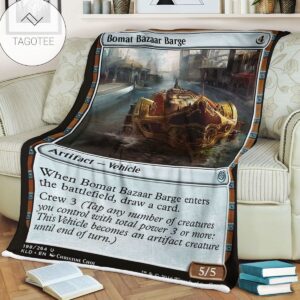 Kld 198 Bomat Bazaar Barge Game Mtg Magic The Gathering Fleece Blanket