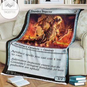 Kld 215 Foundry Inspector Game Mtg Magic The Gathering Fleece Blanket