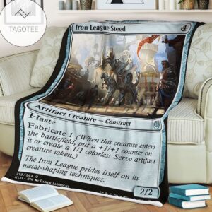 Kld 219 Iron League Steed Game Mtg Magic The Gathering Fleece Blanket
