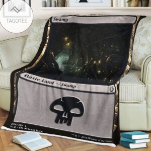 Kld 256 Swamp Game Mtg Magic The Gathering Fleece Blanket