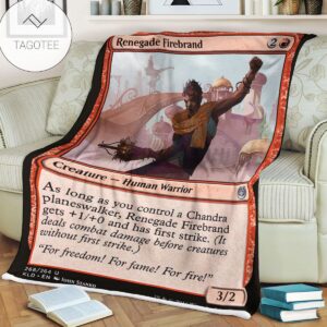 Kld 268 Renegade Firebrand Game Mtg Magic The Gathering Fleece Blanket